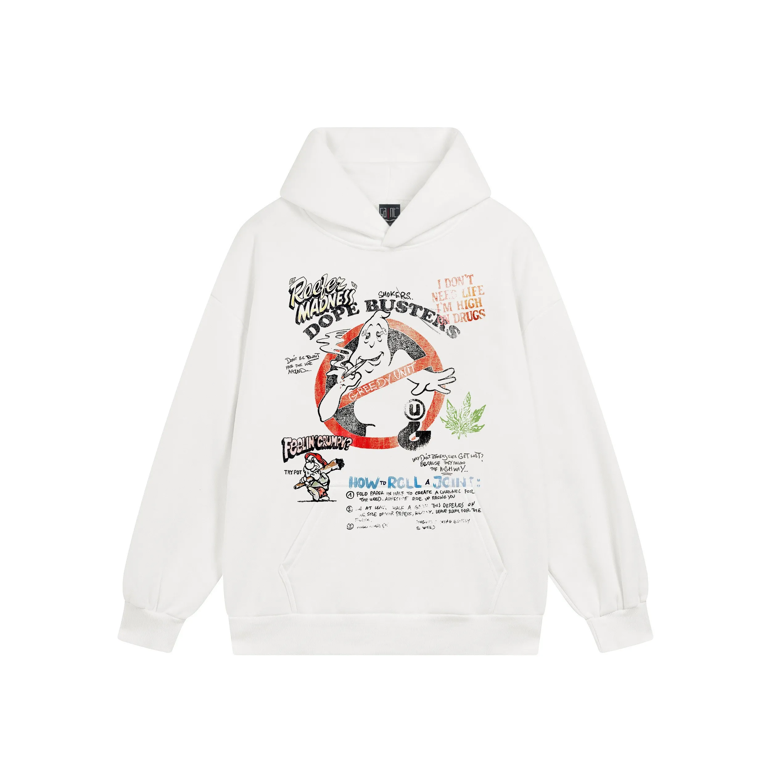 #SA95 SAINT Hooded Sweatshirt P180 Color: White Size: S-XL